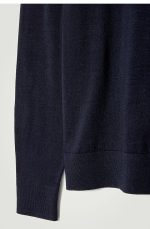 Wool Turtleneck Pullover Navy - Image 5