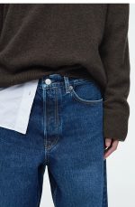 Casual Straight Low Waist Washed Denim Dark Blue Spring & Fa - Image 3