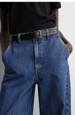 Casual Minimalist Denim Wear Wide-leg High Waist Denim - Image 3