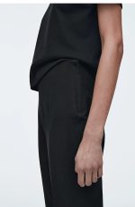 Cotton Slim Pants Black - Image 3
