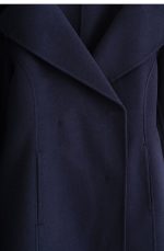 Wool Oversized Coat Blue - Image 4