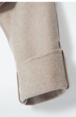 Casual Short Fleece Blend Outerwear Beige - Image 4
