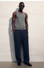 Merino Slim Vest Gray