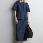 Denim Slim Skirt Blue