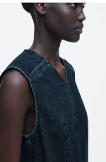 Denim Slim Dress - Image 3