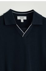 Knitted V-Neck Polo - Image 5