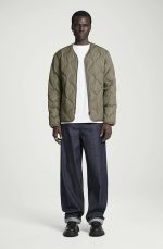 Quilted Jacket Khaki - Image 2