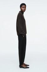 Corduroy Straight Pants Black - Image 2