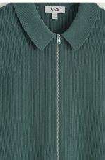 Loose Waffle Cotton Zipper Knitted - Image 4