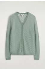 V-Neck Cardigan Blue - Image 4