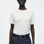 Linen Round-Neck T-Shirt White