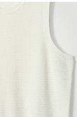 Knitted Round-Neck Vest Beige - Image 5