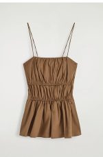 Ruched Camisole Brown - Image 3