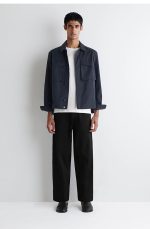 Casual Straight Mid-waist Cropped Denim Black