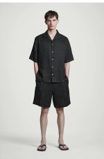 Linen Shorts Black