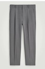 Wool Straight Trousers Gray - Image 3