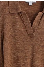 Merino Slim Polo Brown - Image 5