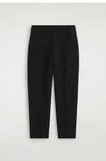 Cotton Straight Pants Black - Image 4