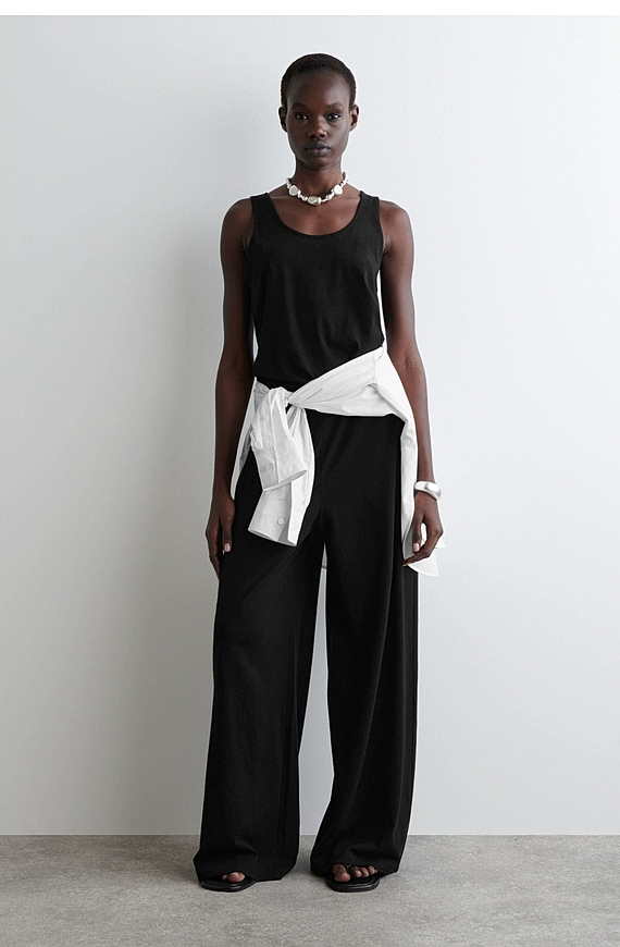 O1CN01IMWQVc1u7vsYQB3h4-4101595991 Cotton Round-Neck Vest Black - Image 1