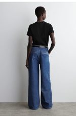 Casual Minimalist Denim Wear Wide-leg High Waist Denim - Image 2