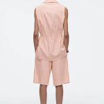 Linen Pleated Pants Pink