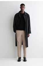 Cotton Straight Pants Beige