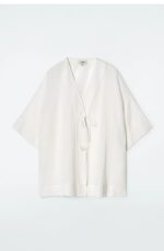Ruched Shirt White - Image 4