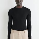 Cotton Long-Sleeve T-Shirt Black