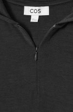Wool Long-Sleeve Hoodie Black - Image 5