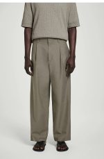 Cotton Wide-Leg Pants Beige - Image 2