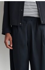 Cotton Barrel Pants Navy - Image 3