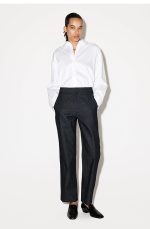 Denim Straight Trousers Blue - Image 2