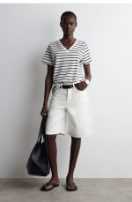 Cotton V-Neck T-Shirt - Image 2