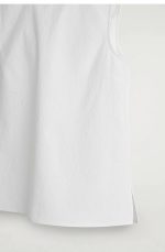 Cotton Sleeveless Shirt White - Image 5