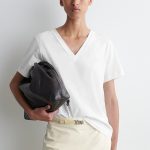 Cotton V-Neck T-Shirt White