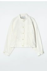 Cotton Oversized Jacket White - Image 3