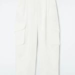 Wide-Leg Parka White