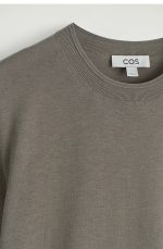 Silk Round-Neck T-Shirt Gray - Image 5