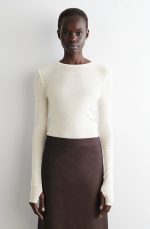 Wool Long-Sleeve Shirt White