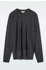 Knitted Round-Neck Pullover Gray - Image 4
