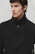 Wool Collared Jacket Black