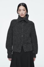 Knitted Collared Cardigan