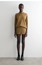 Wool Collared Sweater Brown