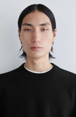 Wool Round-Neck Pullover Black - Image 3