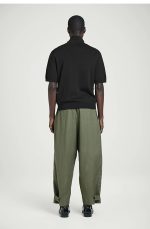 Linen Drawstring Pants Green