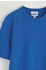 Cotton Round-Neck T-Shirt Blue - Image 5