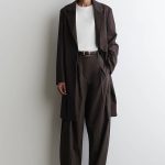 Cotton Pleated Trousers Brown