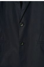 Cotton Single-Breasted Jacket Navy - Image 4