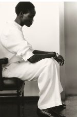 Linen Straight Pants White