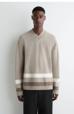 Casual Stripes Merino Wool Knitwear
